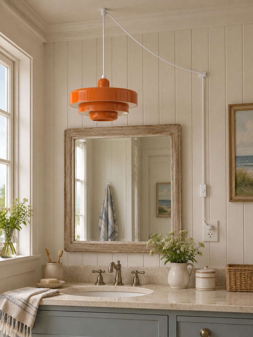 Retro Bauhaus Plug-In Pendant Light
