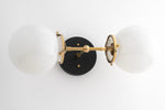 Charger l&#39;image dans la visionneuse de galerie, Lumio Globe Art Deco Vanity Light -  Opal Globe Bathroom Sconce
