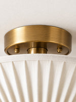 Load image into Gallery viewer, Elumina Silk Semi-Flush Metal Fabric Shade Ceiling Light – Ideal for Living &amp; Bedroom Spaces