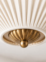 Load image into Gallery viewer, Elumina Silk Semi-Flush Metal Fabric Shade Ceiling Light – Ideal for Living &amp; Bedroom Spaces