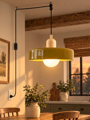Bauhaus Colorful Glass Plug-In Pendant Light