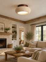 Cargar imagen en el visor de la Galería, Mini Donut Travertine Flush Mount Ceiling Light