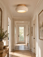 Cargar imagen en el visor de la Galería, Mini Donut Travertine Flush Mount Ceiling Light