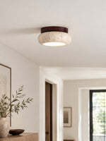 Cargar imagen en el visor de la Galería, Mini Donut Travertine Flush Mount Ceiling Light