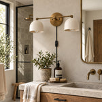 Charger l'image dans la visionneuse de galerie, Metio Dome Mid-Century Metal Plug-In Wall Light