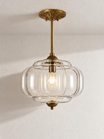 Load image into Gallery viewer, Eloise Scallop Vintage Milk Glass Semi Flush Mount Pendant Light