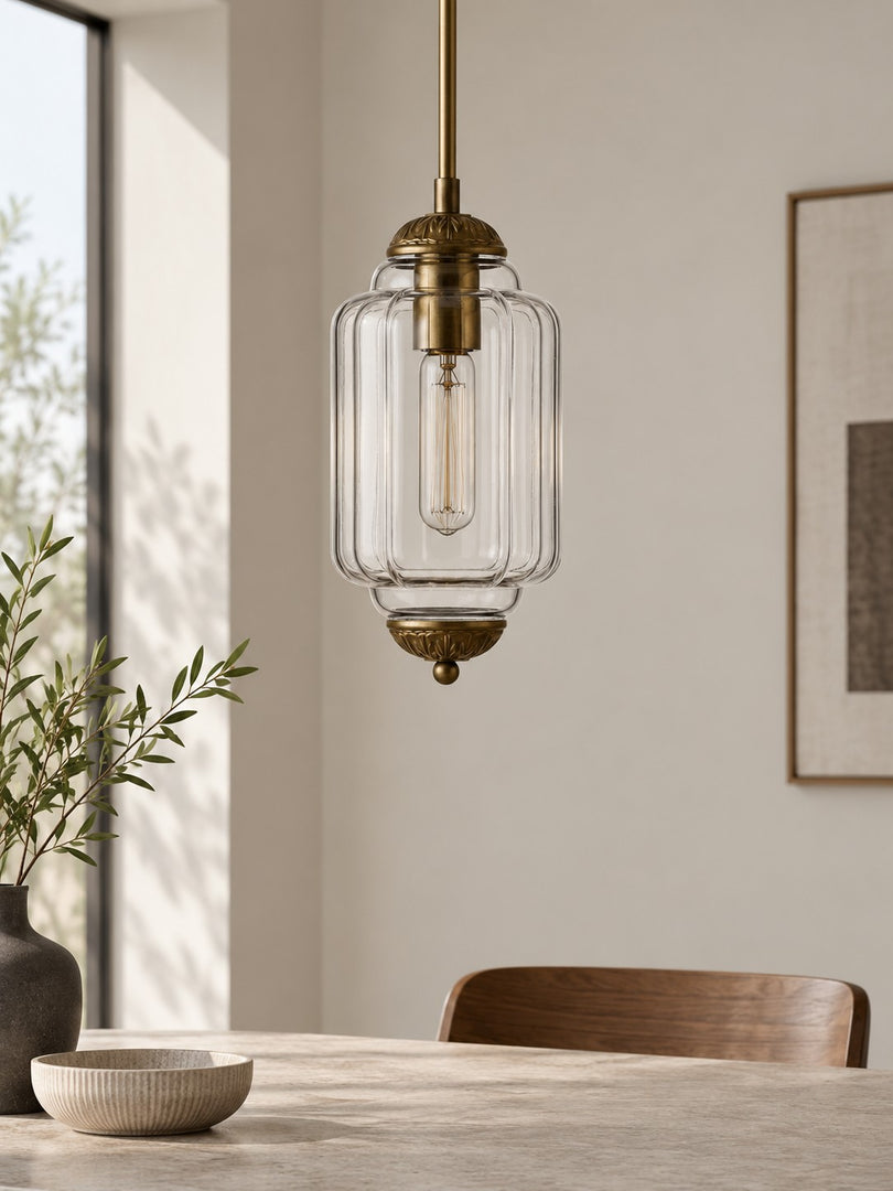 Vintage Glas Eloise Pendelleuchte