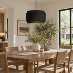 Bild in Gallery-Viewer laden, Modern Linen Drum Pendant Light