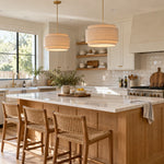 Bild in Gallery-Viewer laden, Modern Linen Drum Pendant Light