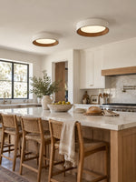 Load image into Gallery viewer, Crelina Minimalist Round Drum Flush Mount Ceiling Light for Bedrooms or Living Room