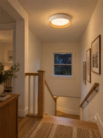 Load image into Gallery viewer, Crelina Minimalist Round Drum Flush Mount Ceiling Light for Bedrooms or Living Room