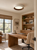 Load image into Gallery viewer, Crelina Minimalist Round Drum Flush Mount Ceiling Light for Bedrooms or Living Room