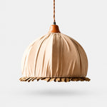 Load image into Gallery viewer, Ruched Fabric Pendant Light with Pleated Shade