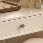 Charger l'image dans la visionneuse de galerie, Antique brass cabinet knob installed on a cream drawer