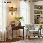 Load image into Gallery viewer, Rowan Elegant White-Linen Shade Wall Lamp – Retro Metal Wall Light for Bedroom &amp; Hallway