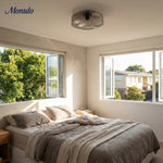 Cargar imagen en el visor de la Galería, Lámpara de techo empotrada de vidrio ondulado multicolor vintage Verdoma - Lámpara de techo decorativa retro para cocina o pasillo