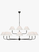 Load image into Gallery viewer, Sleek Chandelier Featuring Layered Linear Silhouette

