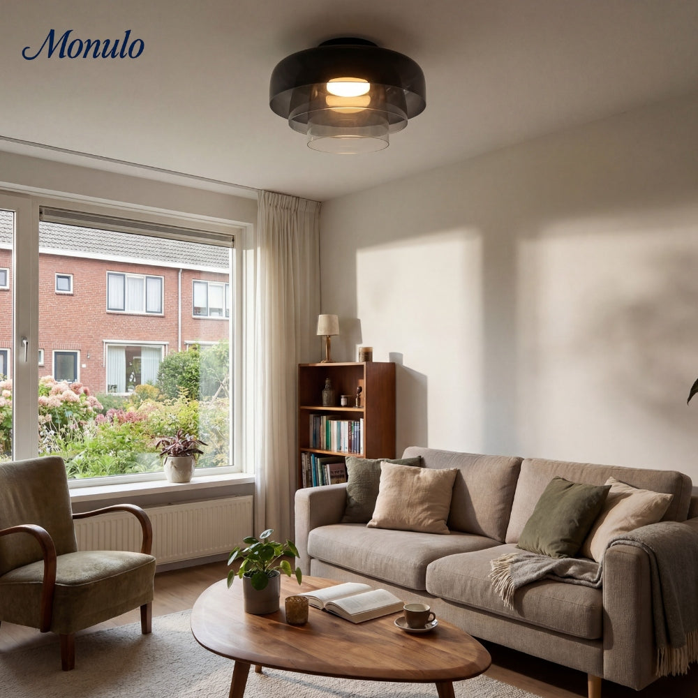 Luz de techo empotrada de vidrio multicapa escultórica Verdoma Diseño moderno escandinavo para espacios de vida