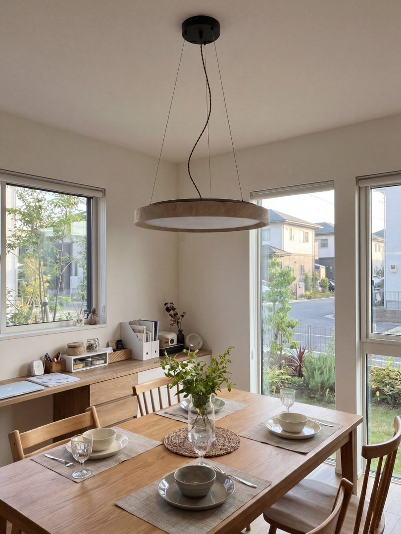 Miravelle Minimalist Travertine Pendant Light - Modern Lamp for Interior Spaces