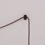 Load image into Gallery viewer, White Fabric Walnut Brass Plug-In Pendant