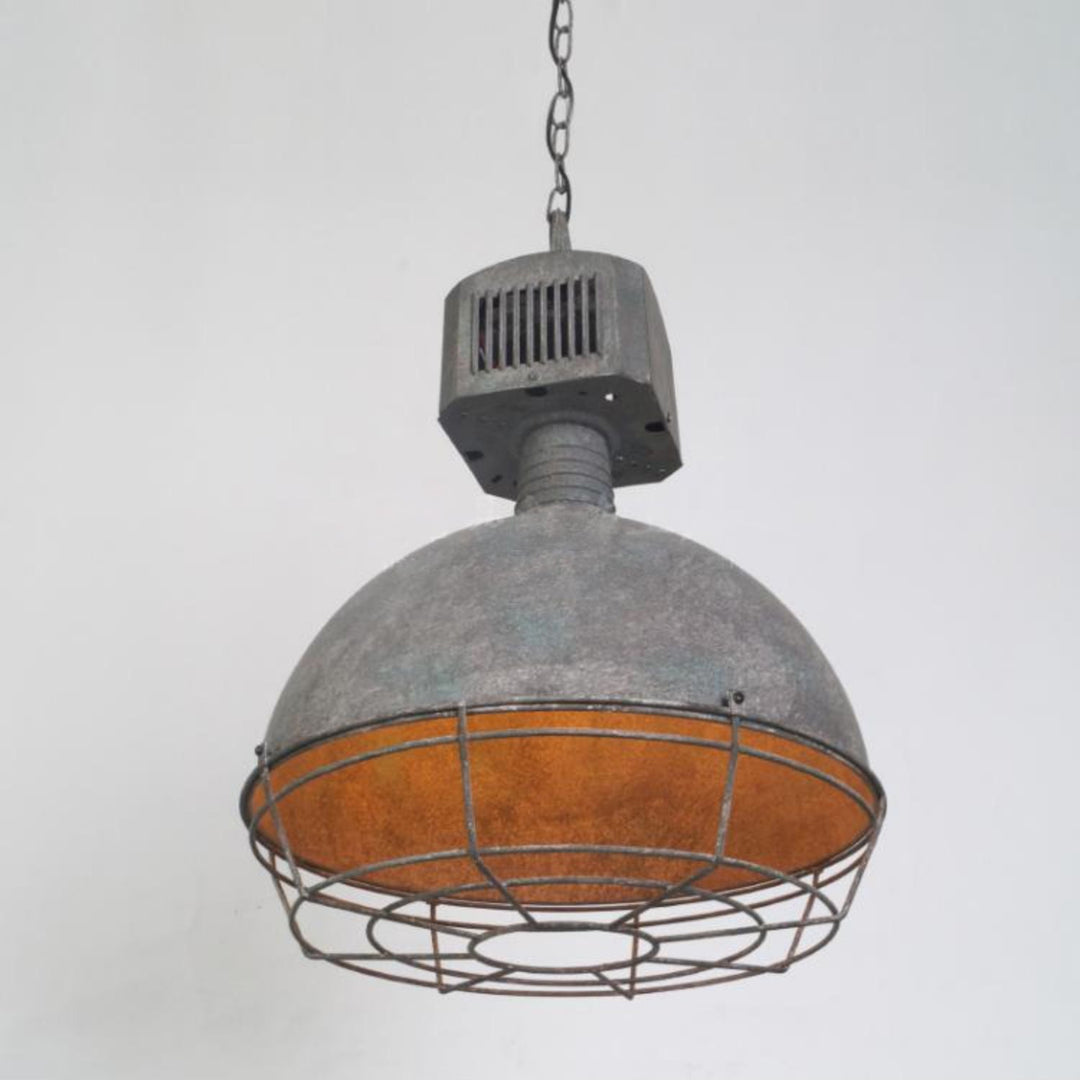 Lámpara Colgante Industrial de Metal con Jaula