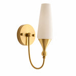 Load image into Gallery viewer, French Vintage Opal Glass Wall Sconce - Single Head / Brass Tone