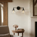 Load image into Gallery viewer, Lumio Globe Glass Globe Vanity Light - Modern Two Light Bathroom Sconce
