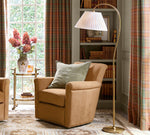 Load image into Gallery viewer, Luvora Pleated Shade Floor Lamp - Adjustable Linen Light in Farmhouse Style
