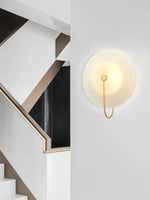 Bild in der Galerieansicht laden, Moderne Glas-Wandleuchte – Gerippte Glasleuchte mit Scheiben-Wandhalterung
