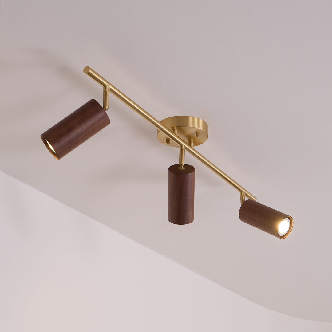 Iluminación de riel de madera Thio