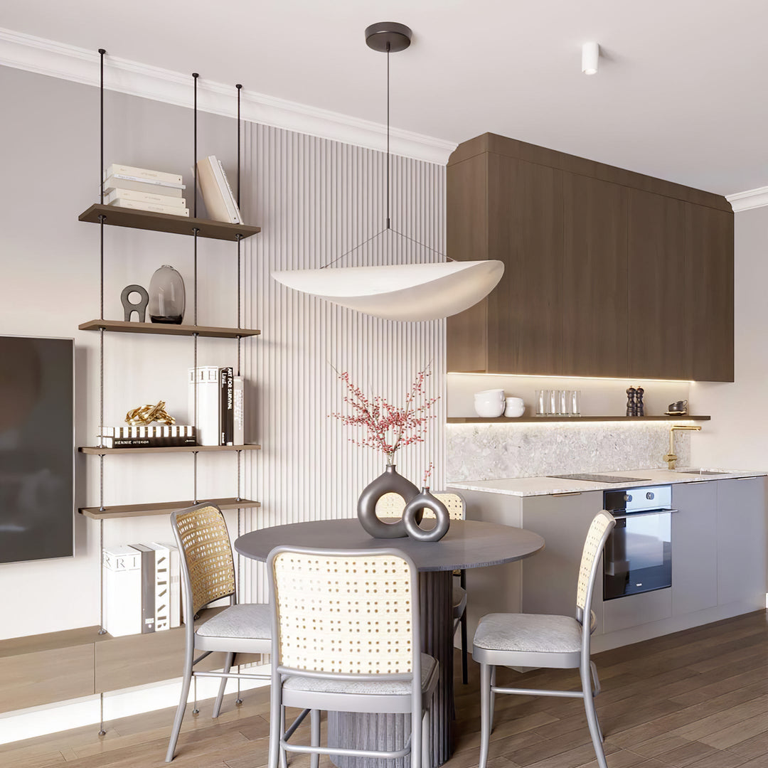 White Silk Cloth Plug-In Pendant Lamp