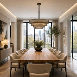 Cargar imagen en el visor de la Galería, French vintage ripple glass chandelier with smoked glass