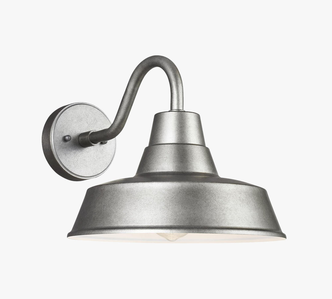 Aplique de pared de metal para exterior Korvi - Aluminio y peltre