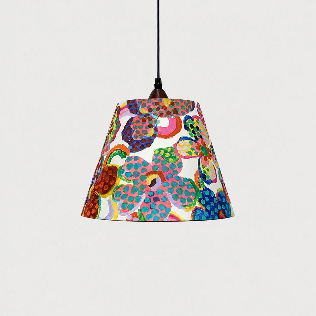 Colorful Floral Fabric Pendant Lamp