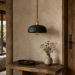 Cargar imagen en el visor de la Galería, Hand-carved Wabi-Sabi wood pendant lamp