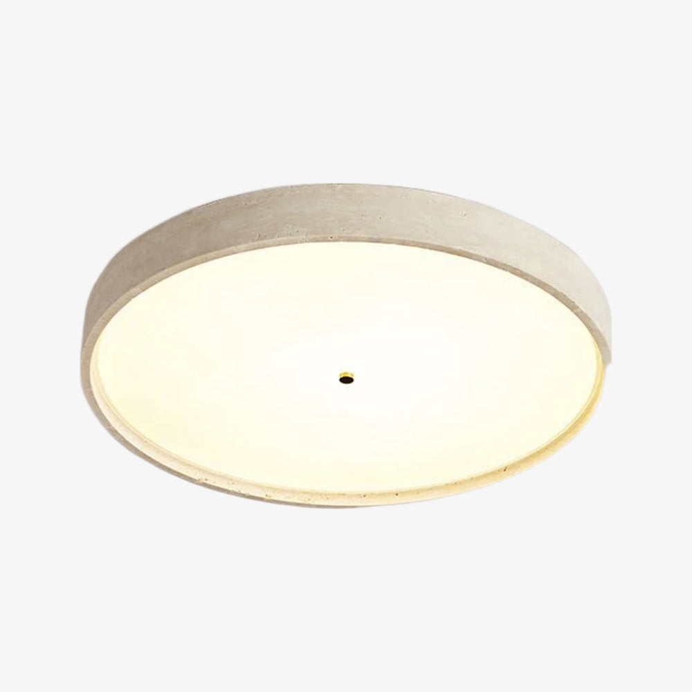 Plafonnier minimaliste Zenthoris en travertin à montage affleurant – Éclairage d’ambiance moderne pour couloir