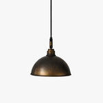 Cargar imagen en el visor de la Galería, Antique brass dome pendant lamp