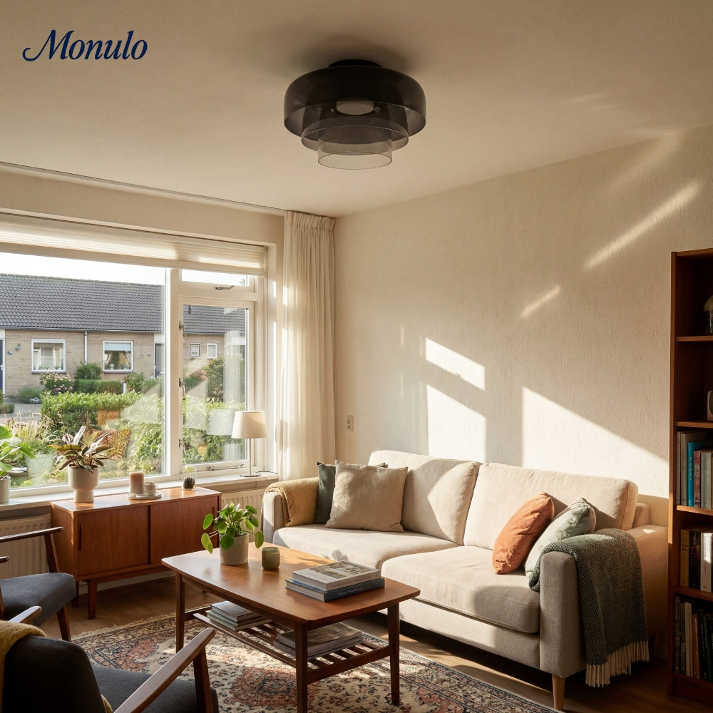 Luz de techo empotrada de vidrio multicapa escultórica Verdoma Diseño moderno escandinavo para espacios de vida