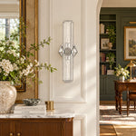 Cargar imagen en el visor de la Galería, Ridged Shade Armed Cup Metal Plate Wall Light
