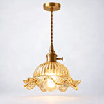 Bild in Gallery-Viewer laden, Vintage Wavy-Edge Glass Pendant Lamp