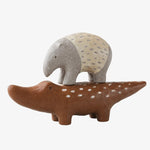 Cargar imagen en el visor de la Galería, Anteater and Hippopotamus resin sculpture set