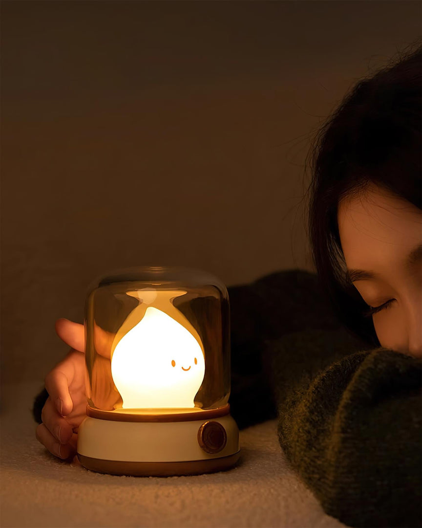Luz nocturna pequeña LED con forma de llama