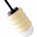 Bild in Gallery-Viewer laden, Iron Pendant Lamp with Ribbed Shade - Cream Style Light for Bedroom