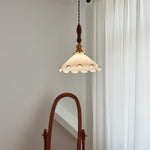 Load image into Gallery viewer, White Sculptural Glass Plug-In Pendant