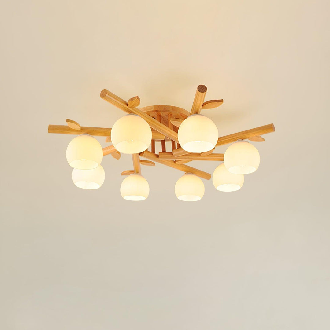 Lámpara de techo de madera Tinsley