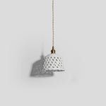 Bild in Gallery-Viewer laden, Woven Ceramic Brass Swag Pendant Light