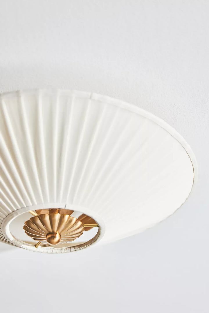 Lámpara de techo de tela moderna Elumina Silk Semi-Flush Mount