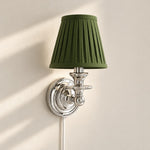 Bild in Gallery-Viewer laden, Rowan No-Wire Pleated Drum Shade Wall Sconce – Plug-In Fabric Wall Light