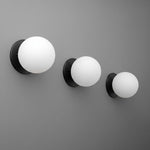 Load image into Gallery viewer, Glorica Glass Brass Wall Sconce - Frosted Globe Classic Light For Warm Ambiance
