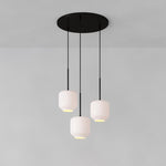 Load image into Gallery viewer, Lumivelle Pebble Glass Chandelier - 3-Light Modern Pendant Style
